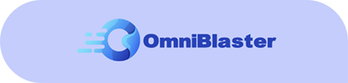 Logo of OmniBlaster, for which Amit Verma designed a successful sales funnel